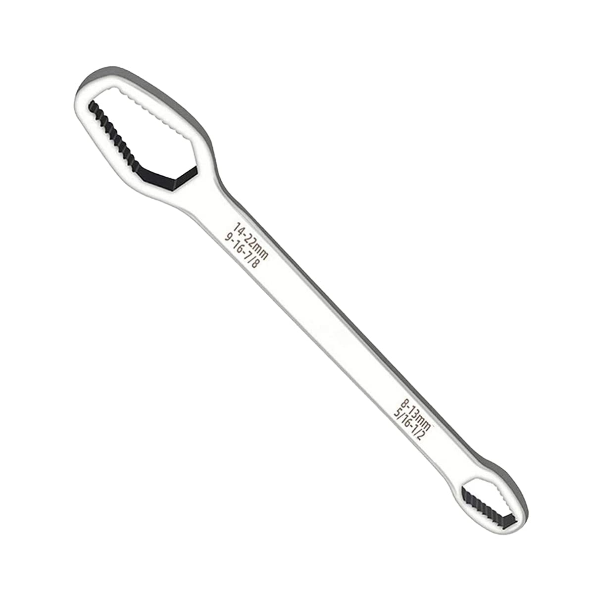 EDIONSDouble-Ended Wrench, 8mm-22mm(5/16-7/8 Inch) Double End Multifunctional Universal Wrench for Set Screw Nuts or Remove │ Self-Tightening Universal Wrench Repair Tools (Silver)