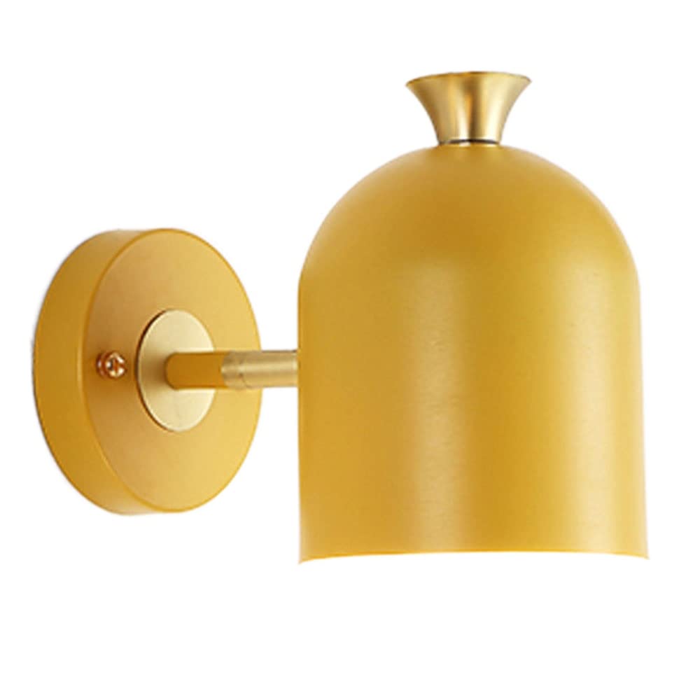 Kbuukyyxouy Yellow Nordic Modern Simplicity Macaron Wall Sconces, Children's Room Bedroom Wall Lamps, Creative Bedside Living Room Wall Stairs Decoration Lighting Wall Light Fixture(Yellow)