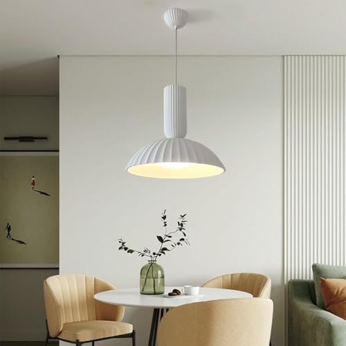 Stylish LED Kitchen Island Light Fixture - White Hanging Pendant with Resin PE Shade for Dining Room, Bedroom, and Storage - Modern Home Decor Lighting Solution