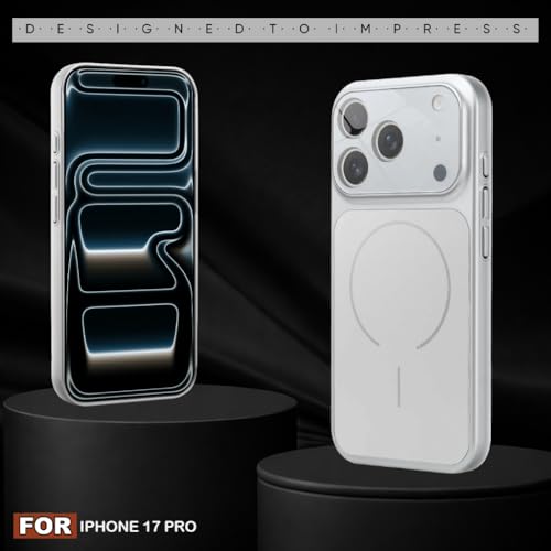 Image of SHINESTAR iPhone 17 Pro Case - Premium Shockproof Protective Cover, Wireless Charging Compatible, Slim & Durable Luxury Back Cover with Camera Protection (Silver)