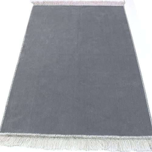 Tapete de oración turco de terciopelo Modefa gris miniatura 3