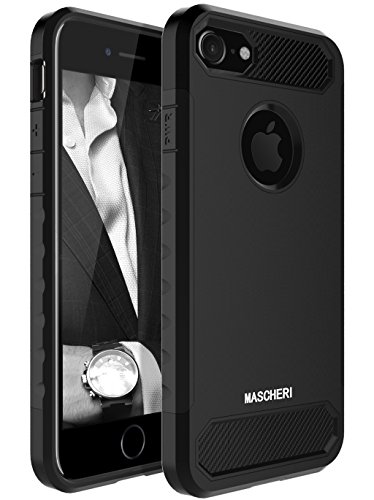MASCHERI For iPhone 8 / iPhone 7 Case [Prism Series] Heavy Duty Rugged Drop Protection Dual Layer Protective Hybrid Armor Defender Case [Anti-Shock] for Apple iPhone 8 / iPhone 7 - Black