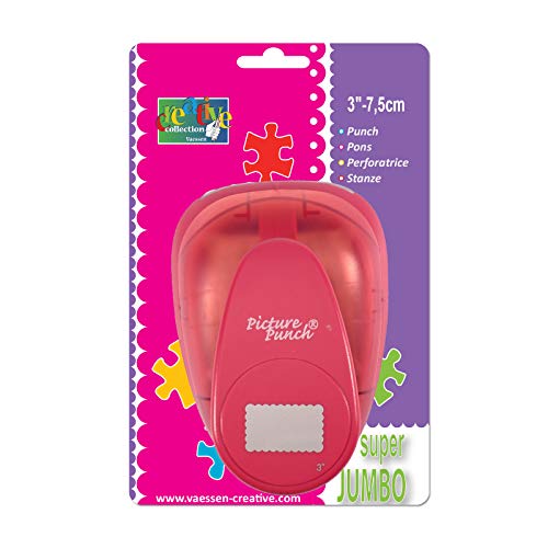 Vaessen Creative Craft Paper Punch Xxxl, Scalloped Rectangle, For Diy Projects, Scrapbooking And Card Making, 12.7 X 8.5 X 6.7 Cm, Multi-Colour #TOP3