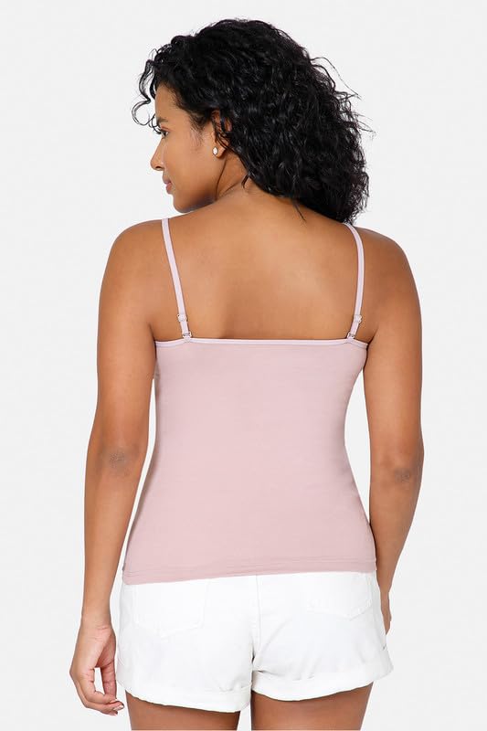 Image of Intimacy Cotton Camisole for Women with Adjustable Spaghetti Straps Comfortable Everyday Wear Camisole Slip for Women