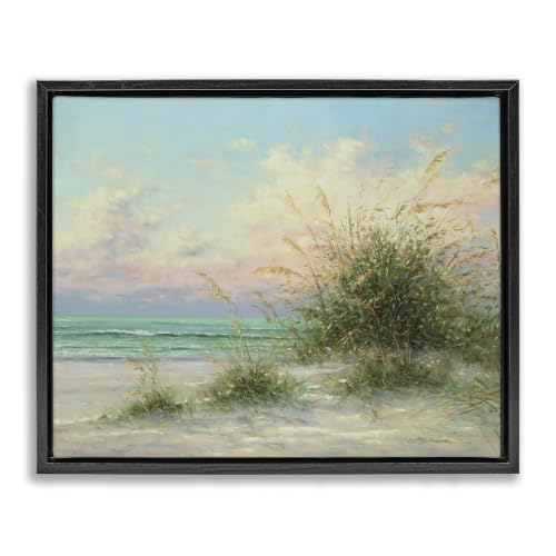Beach Grass Sea Waves Coastal, 25 x 31 Inch Canvas in Floater Frame