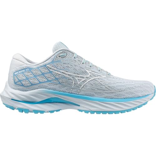 Mizuno Women's Wave Inspire 20 Running Shoes, Plein Air White River Blue, 5.5 UK