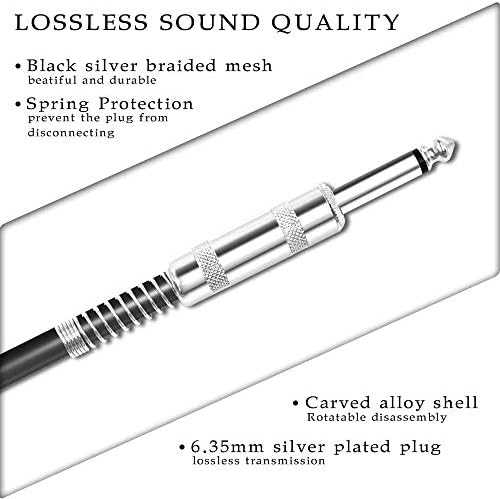 BBSY USB Guitar Cable,Guitar Bass To USB Link Connection Cable Adapter,Professional Guitar to PC USB Link Recording Cable Lead Adaptor 2.8M/9.2FT