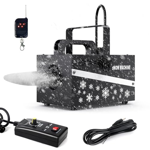 Fansteck Upgraded Snow Machine, 600W Snowflake Making Maker with Wireless Remote Control, Portable...