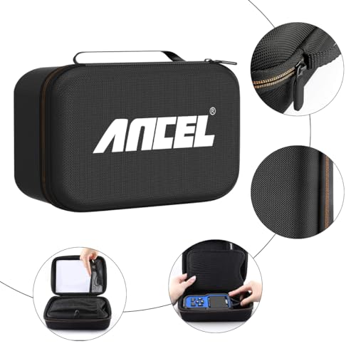 Image of ANCEL Waterproof Storage Case Bag for HD100 Heavy Duty Truck Scanner and Other Testers - Durable Zipper Carry Box (8.66'' x 6.22'' x 3.15'')