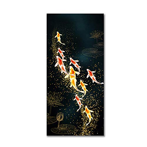 Affiche et Impression Mur Photos Feng Shui de carpe et lotus pour rafraîchir un salon sombre