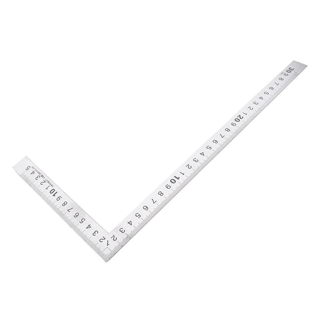 JAZZY PEARLS® Heavy Duty Stainless Steel L-Square Angle Ruler | 90 Degree Precision Carpenter Square Ruler | Woodworking & Dressmaking Measuring Tool | Engineer Try Square Scale-image-24
