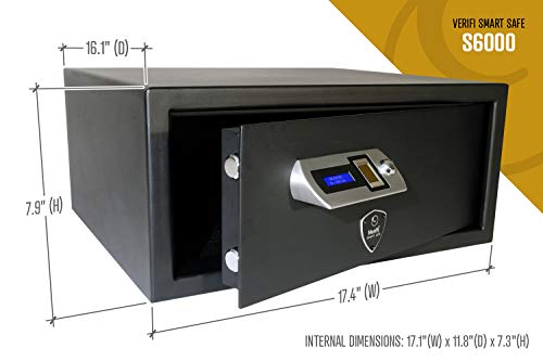 Verifi Smart.Safe. S6000 Biometric Gun Safe with FBI Certified Fingerprint Sensor, Self-Diagnostics, Tamper Alerts and AutoLock