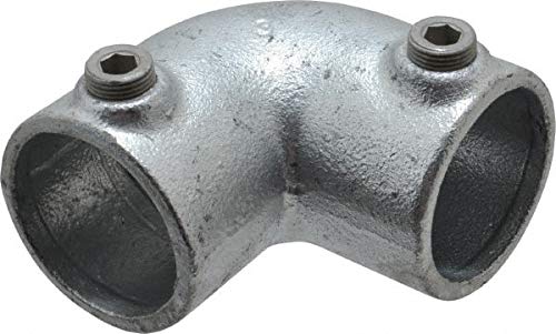 Kee - 1-1/2 Inch Pipe, 90° Elbow - Malleable Iron Pipe Rail Fitting (10 Pack)