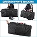 Finnhomy 120L Foldable Rolling Duffel Bag with 3 Wheels, Light Weight Travel Duffel bag with Large Loading Capacity, 32 inch Rolling Duffel bag with Shoulder Strap for Travel Camping Sports, Black