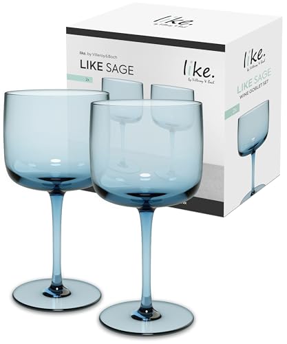 like. by Villeroy & Boch – Like Glass Weinglas Blau, Spülmaschinenfest, Gläser, Weingläser, Trinkgeschirr, Kristallglas