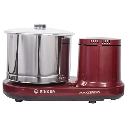 Singer Maxigrind 2-Litre Wet Grinder (Maroon)