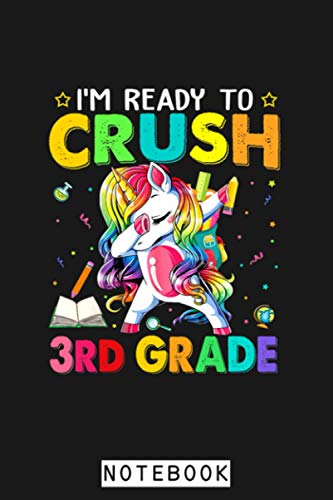 Kids 3rd Grade Dabbing Unicorn Back To School Girls Notebook: Diary, 6x9 120 Pages, Lined College Ruled Paper, Planner, Journal, Matte Finish Cover
