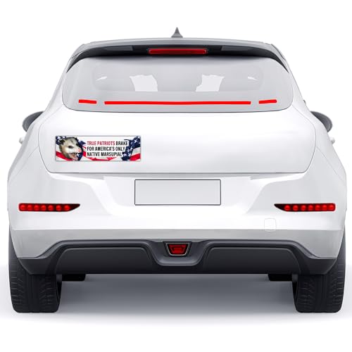 Image of [11.5 inchx3 inch] True Patriots Brake for America's Only Native Marsupial Funny Opossum Possum I Brake for Possums Sticker Bumper Sticker Vinyl Decal for Car Truck Van Wall Laptop Mortocycle