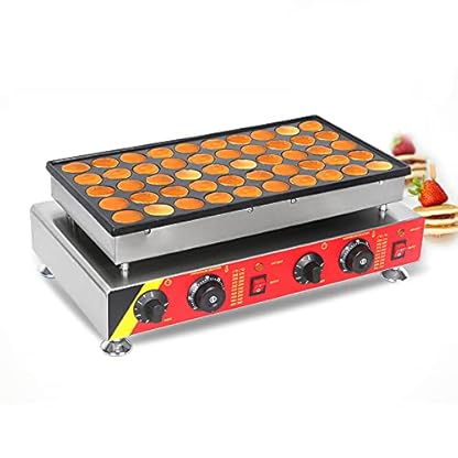 ZOLPINL Elektrischer Dorayaki-Maker, Muffin-Maschine, 1750 W, kommerzieller, antihaftbeschichteter Waffel- und Pfannkuchenmaker, Einzellochdurchmesser – 1,77 Zoll, doppelte Temperaturregel