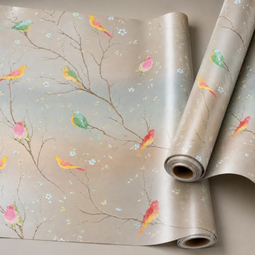 Image of Self Adhesive Window Privacy Film for Glass Windows & Doors | UV Blocking, Heat & Glare Reduction | Decorative Frosted Glass Film Easy to Apply (Bird with Frosted Background, 24X50 Inch)