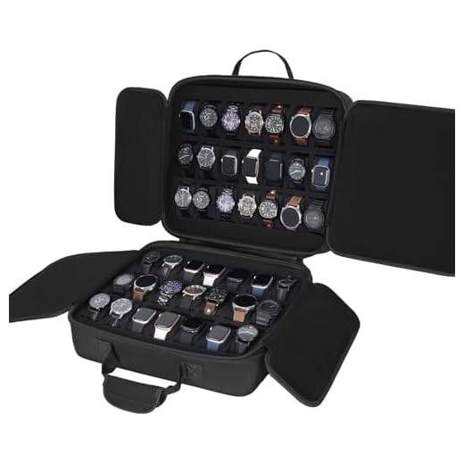 Can i carry wrist watch in checked luggage LASUK 42-Slot Portable Watch Storage Box