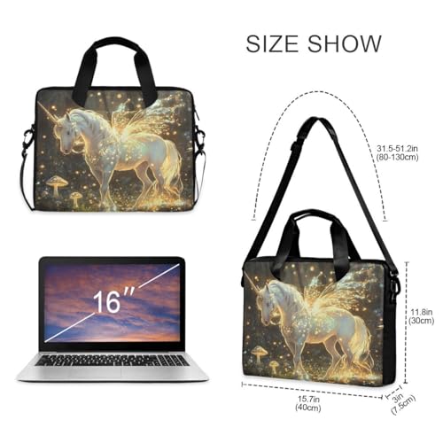 Bolsa para portátil ALAZA Unicorn Wing Mushroom 15.6-16 pulg miniatura 5