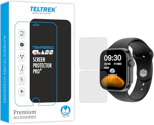 Image of Screen Protector Compatible With Hammer Pulse X Smartwatch, Full Hydrogel TPU Screen Guard not a Tempered Glass (Pack of 2)
