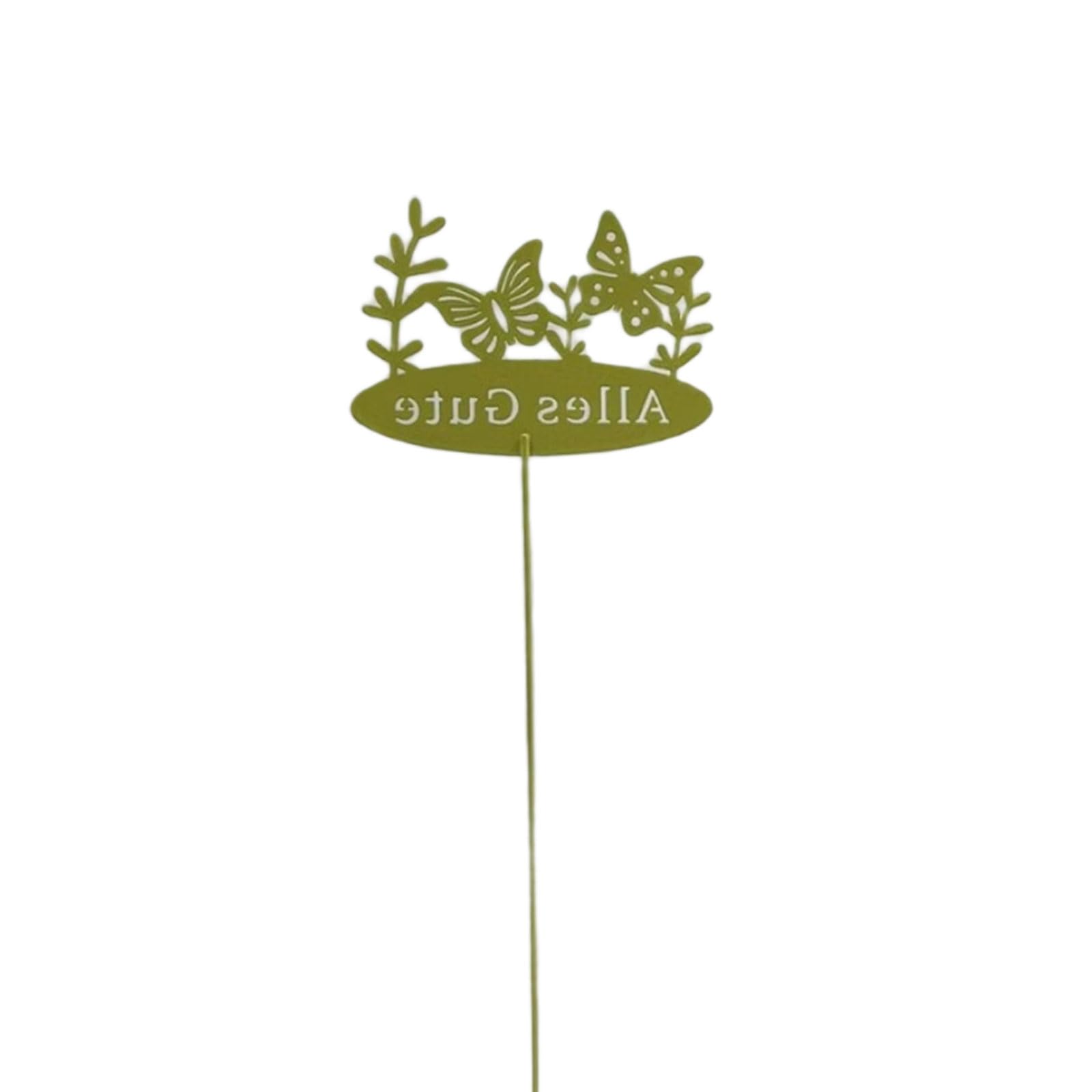WLNEXT Metal Outside Garden Stakes Decorative Flower Bed Decoration Plant Stake Garden Statues Outdoor Ornament Metal Yard Art Deck