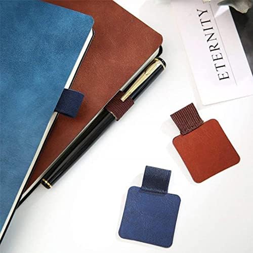 Kaizuca 15 Piece Leather Pen Pencil Holder, Notebook Pen Holder, Self Adhesive Pen Ring, with Elastic Loop, Waterproof and Scratchproof, for Notebook Planners Calendars Clipboards (15 Colors)
