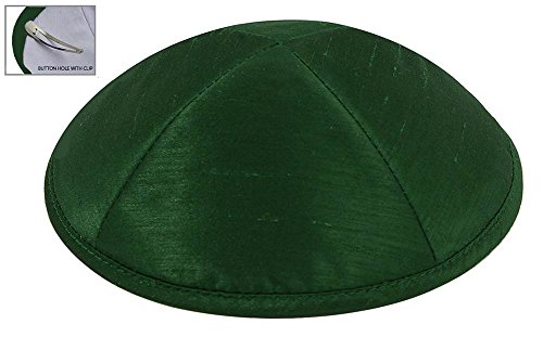 Image of Zion Judaica Deluxe Raw Silk Kippot Bulk Packs or Single Kippah Includes Free Clips