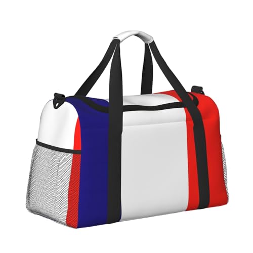 French flag print Personal Item Bag Large Duffel Bag Travel Bag Weekender Bag Gym Bag Tote Duffel bag3
