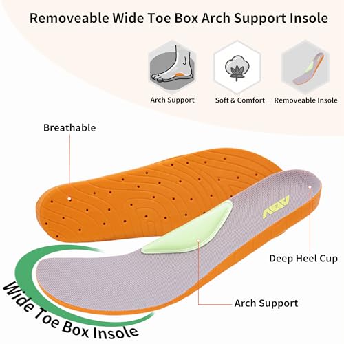 Wide Toe Box Shoes Women Arch Support Walking Shoes Plantar Fasciitis Orthotic Tennis Sneakers3