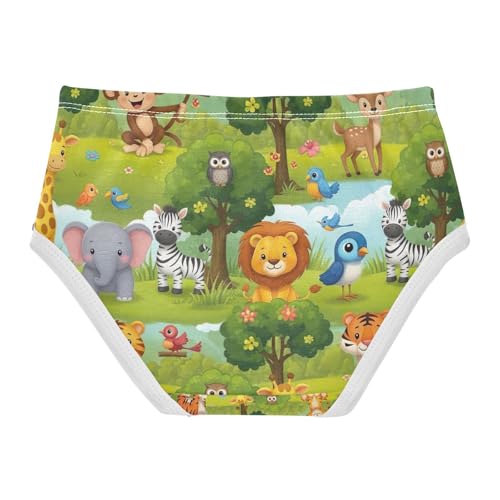 Toddler Briefs, Cute Cartoon Animals Giraffe Cotton Girls Underwear, 2–8 Years2