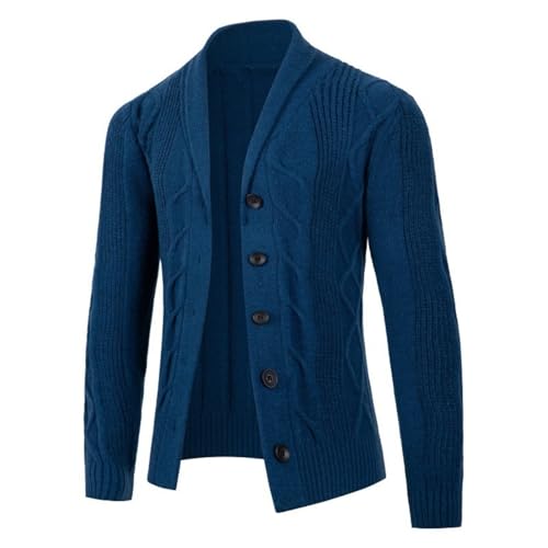 Cardigan homme col châle en tricot décontracté pour l'hiver