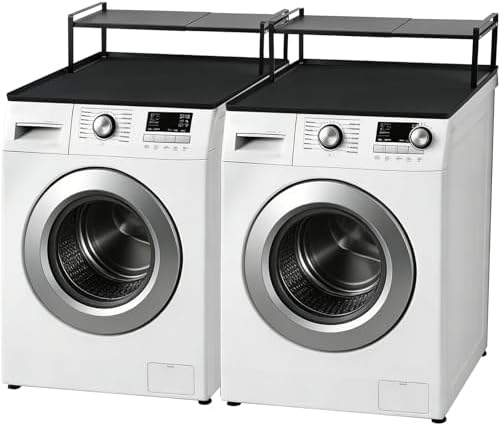 2 Pack Washer and Dryer Countertop with Retractable Shelf and Sil...