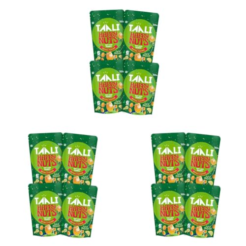Image of Taali Coated Flavour Peanuts | Nimbu Pudina | Crispy, Roasted Not Fried, Happy Nuts, No Palm Oil, No Maida, 140g (Pack of 12)