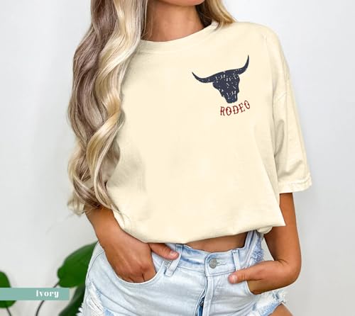 Oversized Western Graphic Shirt Women: Cowboys Country Shirt Casual Rodeo Howdy Cowgirl Tee Top2