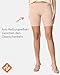 Nur Die Reibungslos Shorts Radlerhose Radler Kurze Leggings Unterziehhose Hose unter Kleid Rock Unterhose mit Bein Damen, Beige, L