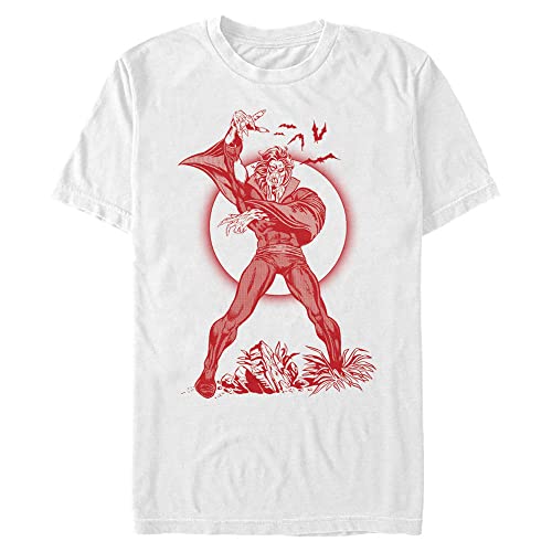 T-shirt Marvel Morbius imprimé vêtement haut blanc et rouge taille 3XL pour homme