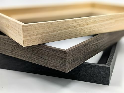 GVS-ART Solid Wood Grain Pattern Floating Frame for 16x20 Artwork, 7/8" Deep & 1/8" Space Around for Painting, Real Wood Canvas Floator Frame 1-Pack