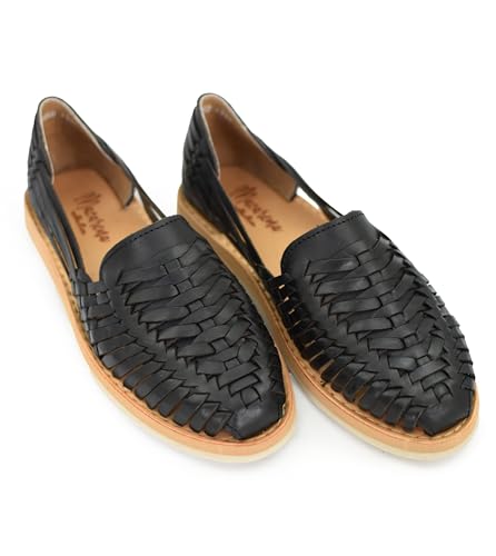 Image of Macarena Collection Womens Shoes Leather Sandal Flat for Women | Huarache Handmade Mexican Sandals | Comfortable & Stylish Womens Sandals 3050