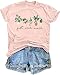Gardening Shirts for Women Just One More Plant Tops Plants Life T Shirt Funny Gardener Gifts Shirt Tees Pink