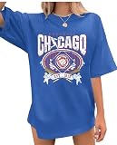 Oversized Baseball Shirt For Women Baseball Season Fans Short Sleeve Tee