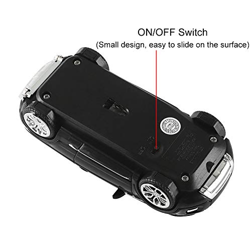 Chuyi Cool Sports Car Shaped Wireless Optical Mouse 1600 Dpi Cordless Office School Mice With Usb Receiver For Pc Computer Laptop Gift (Black-1 Pack) #TOP4
