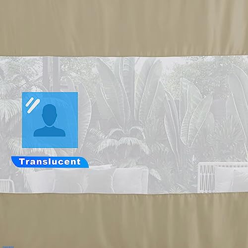 Rideau extérieur imperméable translucide à double perforation pour balcon - 7