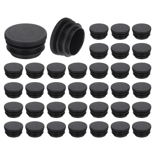 uxcell Round Plastic Plug,35mm(1.38") OD Furniture Leg Pipe Insert 36Pcs