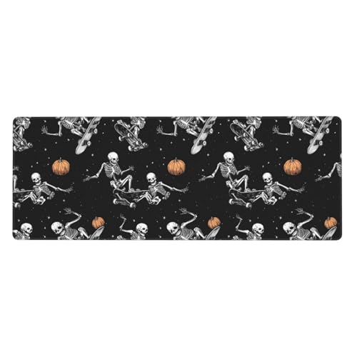 Tapis de souris amusant avec motif imprimé tête de mort pour clavier