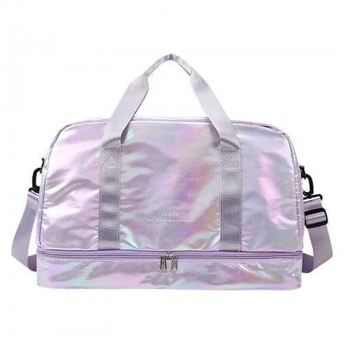 Borsone Palestra Donna con Scomparto Scarpe e Tasca Umida, Grande Borsa da Viaggio Impermeabile 40L, Borsone Sportivo per Piscina Yoga e Borsa Ospedale Parto, Bagaglio a Mano Leggero con Tracolla