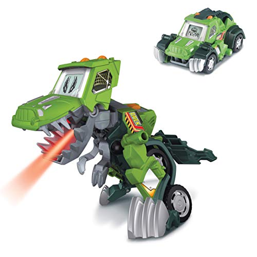 VTech Switch & Go Dinos Barro, el Tiranosaurio Rex 4x4, Dinosaurio electrónico Interactivo transformable en Coche con Voz, Funciones, más de 60 Sonidos y Frases, Color Verde (80-197222)