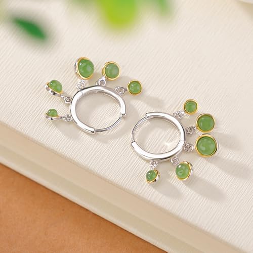 Bijoux en jade naturel délicat et jaspe de qualité joaillerie - 3